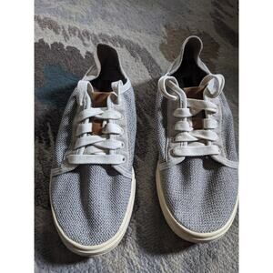 olukai pehuea li gray lace up flat shoe tennis sneaker